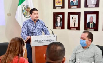 Encabeza Julio Long junto con Sonia Villarreal reunión del Consejo Municipal de Seguridad
